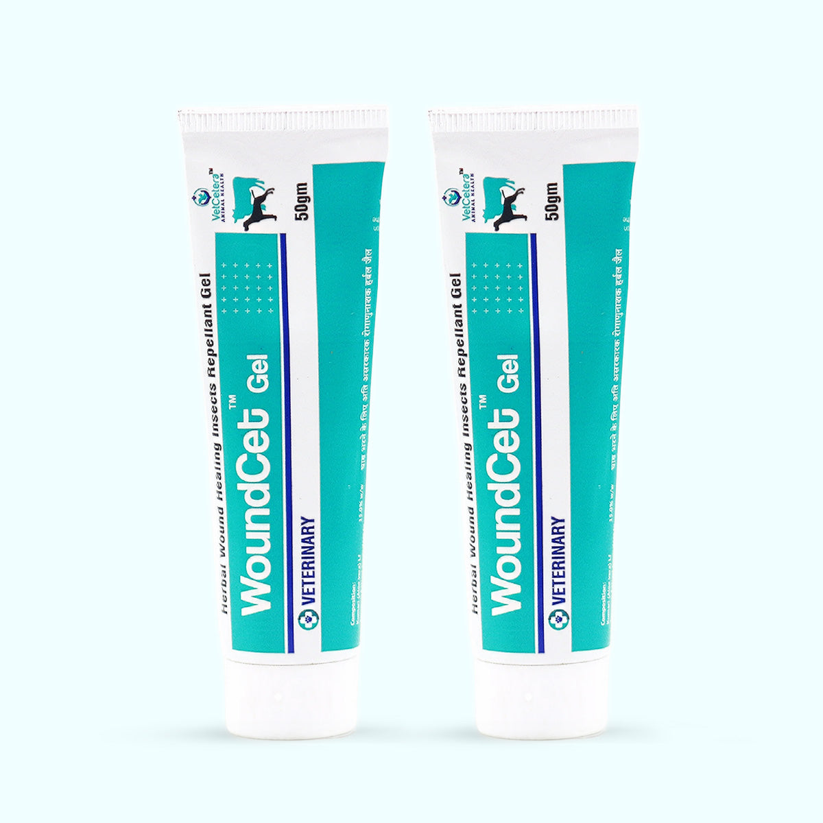 Woundcet Gel by VetCetera Health Care | Herbal Wound Healing Gel | Pack of 2 (50g x 2)